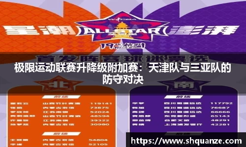 极限运动联赛升降级附加赛：天津队与三亚队的防守对决